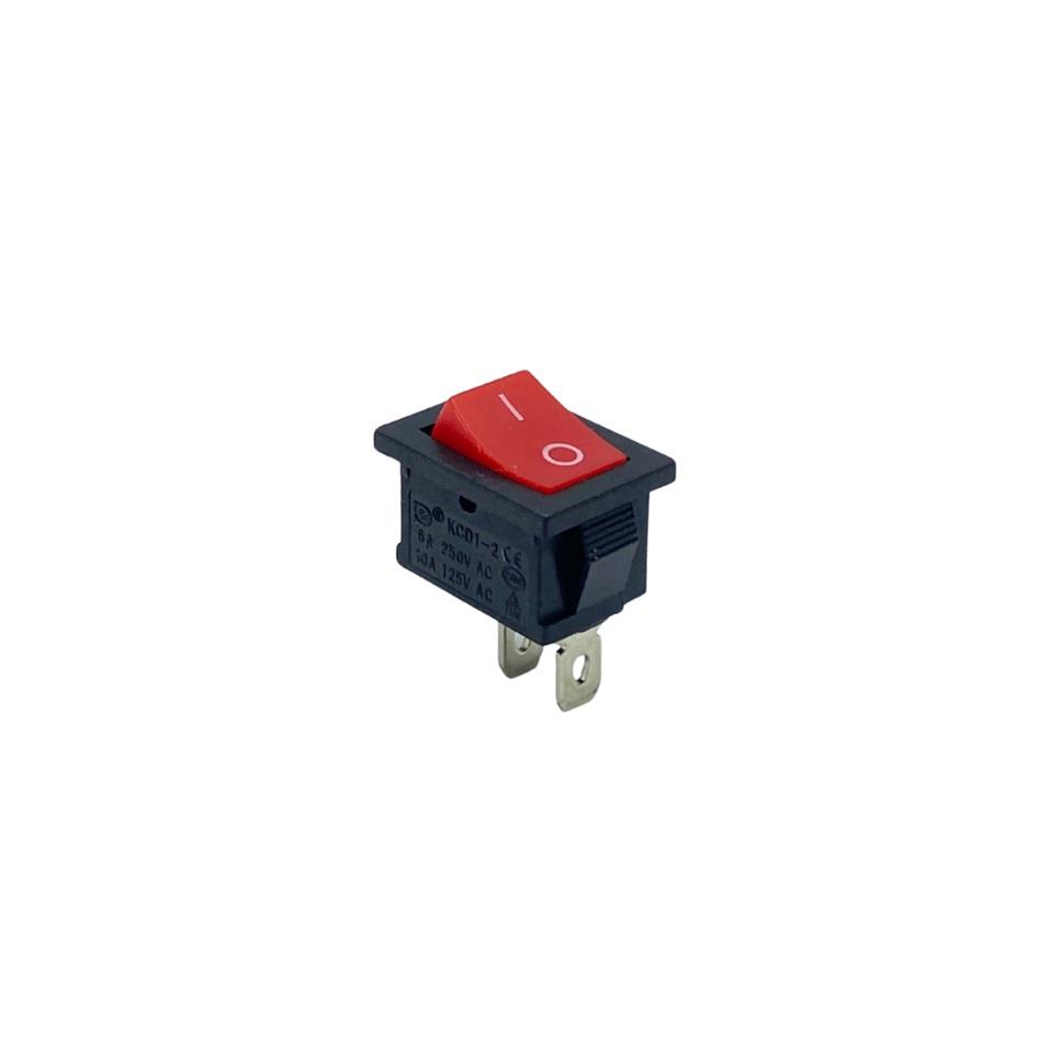 TUŞLU ANAHTAR MİNİ (2 FİŞ) (IŞIKSIZ) (ON-OFF) (6A 250V /10A 125V AC)