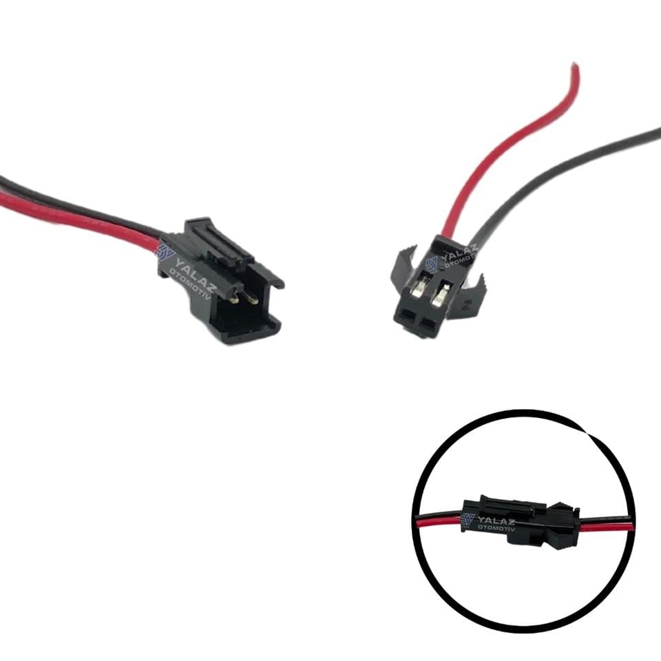 KONNEKTOR 2 PİN JST SM (2 FİŞ KABLOLU SOKET DİŞİ-ERKEK TAKIM)