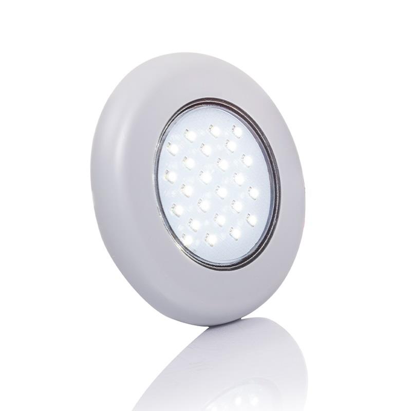 SANEL 24V SPOT TAVAN LAMBA 24 LEDLİ MAVİ (SU GEÇİRMEZ) (100 MM) (BUTONSUZ)