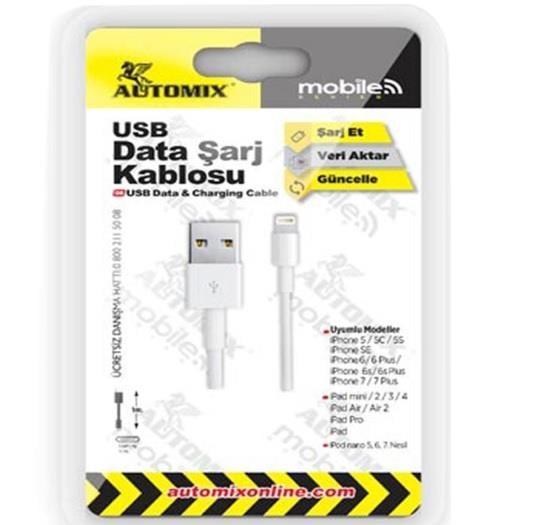 TELEFON DATA-ŞARJ KABLOSU (USB) (1.5 MT) IPHONE