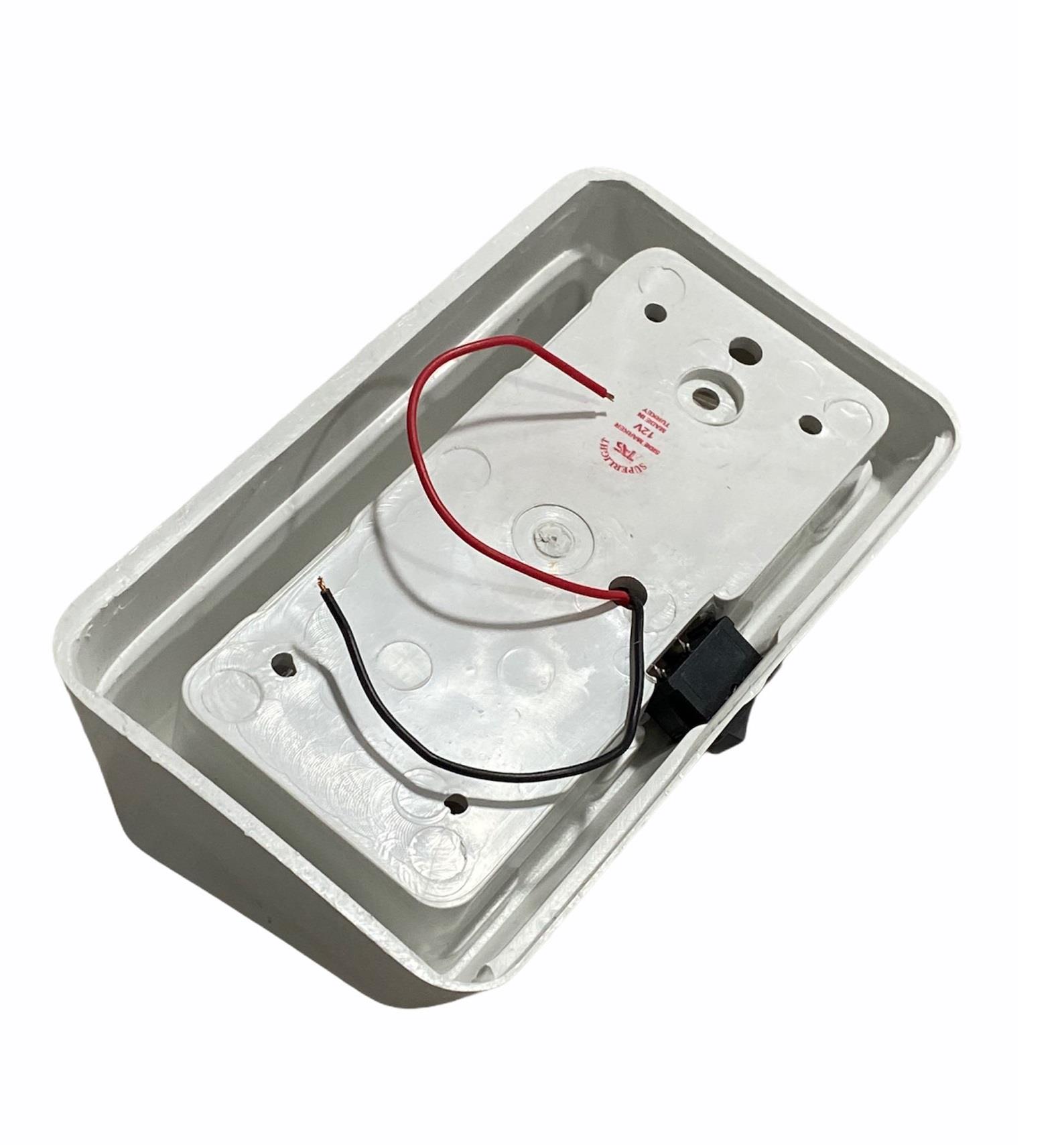 12V TAVAN LAMBASI 18 LEDLİ (ANAHTARLI) BEYAZ (150*89 MM)