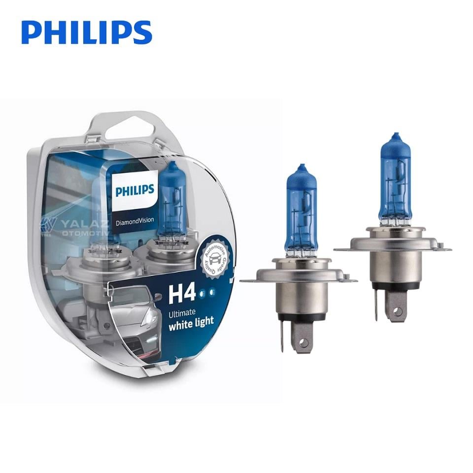 PHILIPS 12V H4 AMPUL 60/55W DIAMOND VISION 5000K (2 AD)