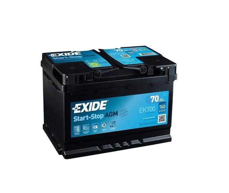EXIDE 12V 70 AH AKÜ AGM 760 A (EN) (EXTRA START-STOP) (278*175*190)