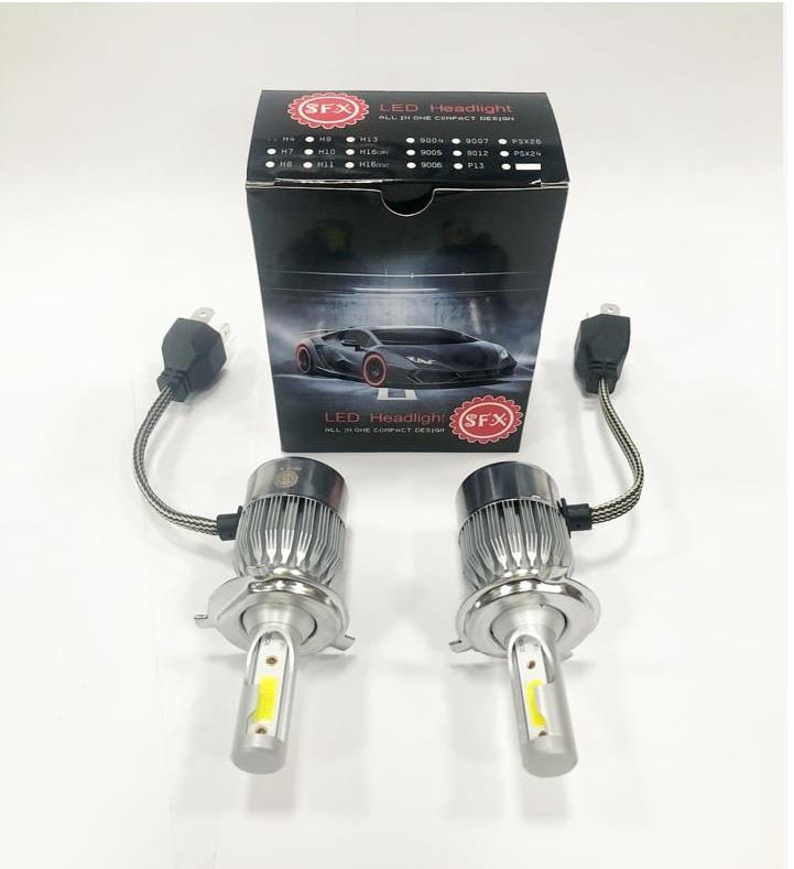 9V-32V H4 LED XENON FAR AMPUL SETİ 6000K 6000 LÜMEN (COB LED)