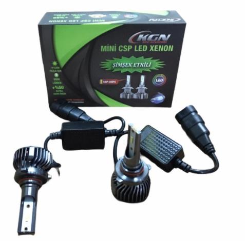12V HB3 9005 CSP LED XENON FAR AMPUL SETİ 6500K 8600 LÜMEN CANBUS