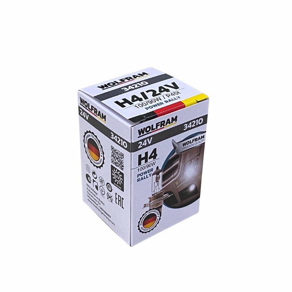 WOLFRAM 24V H4 AMPUL 100/90W P45T