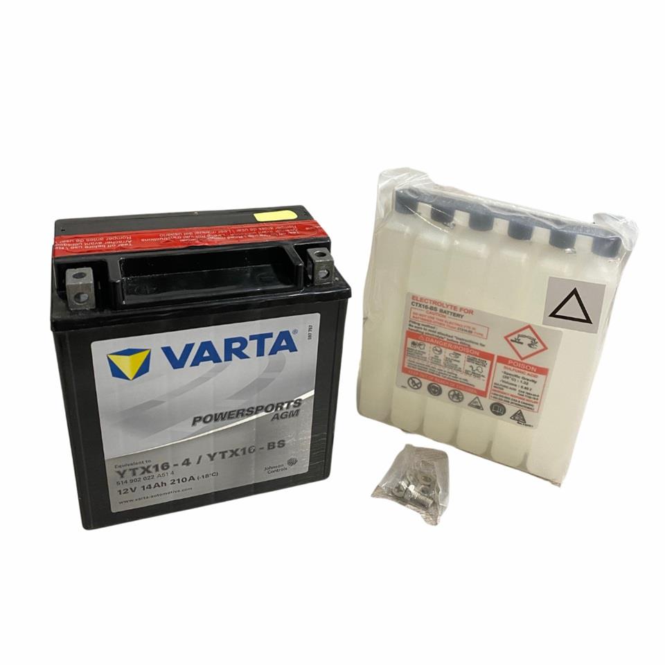 VARTA 12V 14 AH MOTOSİKLET AKÜSÜ AGM 210 A (EN) (150*87*161) (YTX16-4) (YTX16-BS) (A514) (TERS)