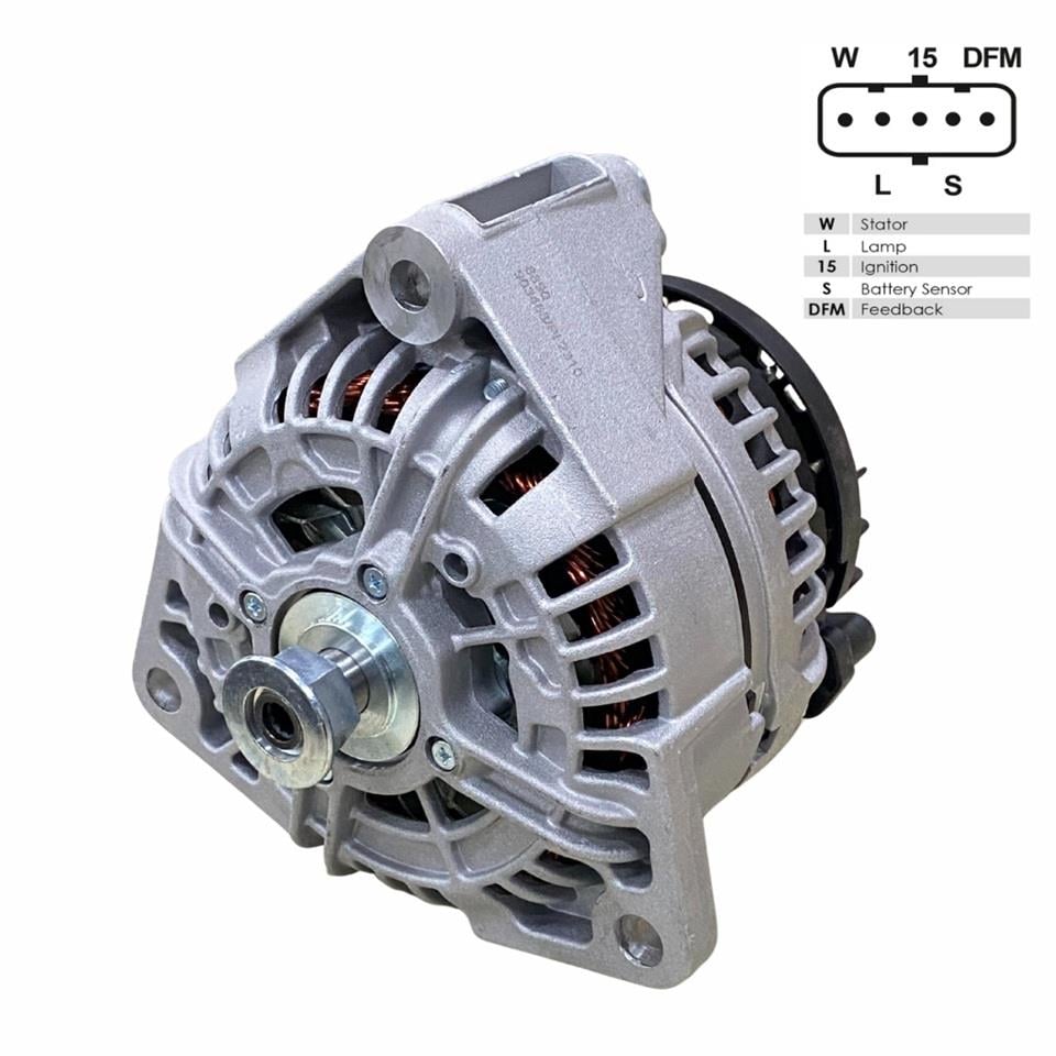 24V ALTERNATÖR DİNAMO 110 A (5 FİŞ SOKETLİ) (W-L-15-S-DFM) MAN TGA/TGL/TGM/TGS