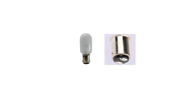 220V-240V AMPUL 15W (ÇİFT DUY TEK FLAMAN) (BUZLU)
