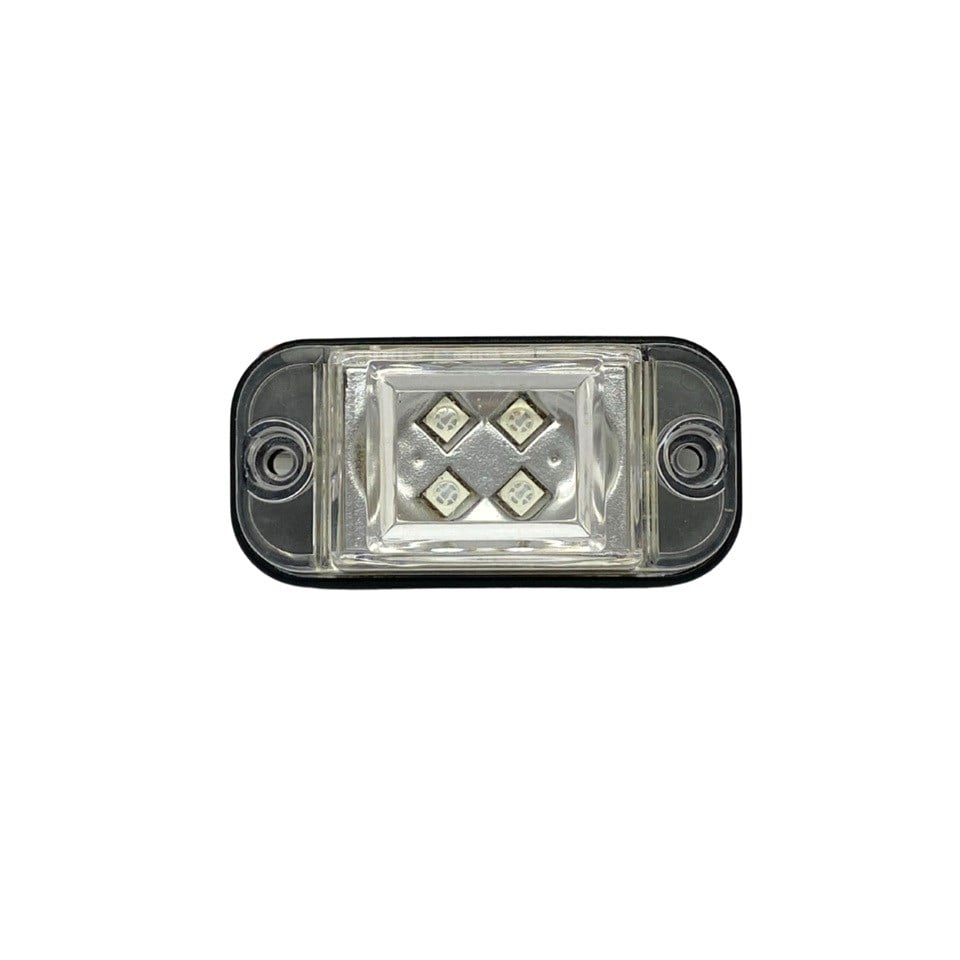 12V-24V YAN PARK LAMBASI DORSE SİDE MARKER BEYAZ (4 LEDLİ) (76*37 MM)