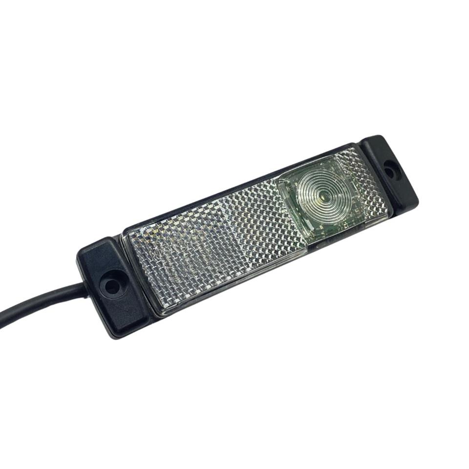 HELLA 24V YAN İKAZ-PARK LAMBASI (SİDE MARKER) LEDLİ BEYAZ KRONE TİP DORSE (130*32 MM)