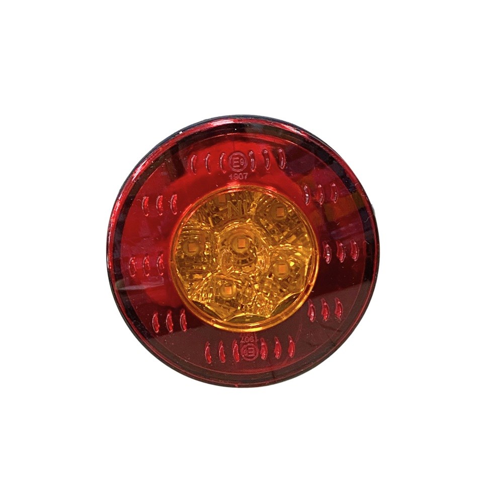 12V SİNYAL LAMBASI (REFLEKTÖRLÜ) 6 LEDLİ SARI (YUVARLAK 98 MM)