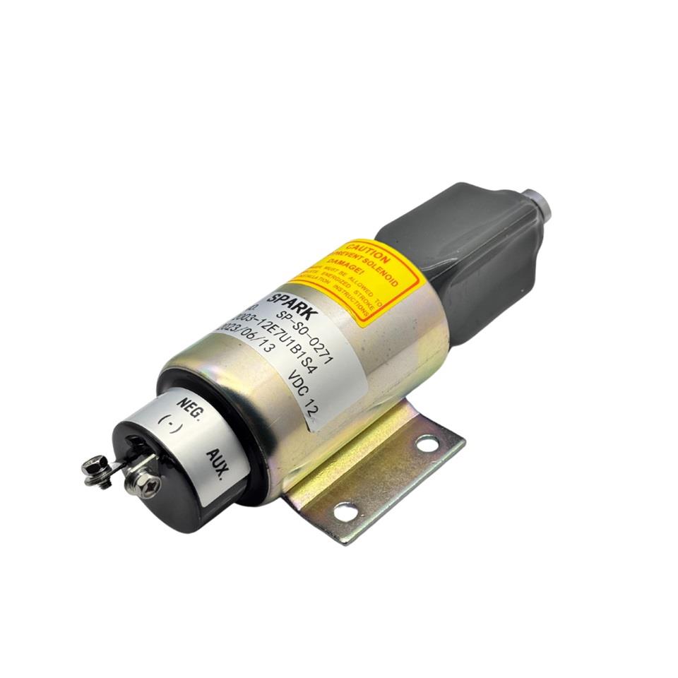 12V STOP SELENOİDİ AYAKLI (PLATİNLİ) CUMMINS MOTOR-WOODWARD