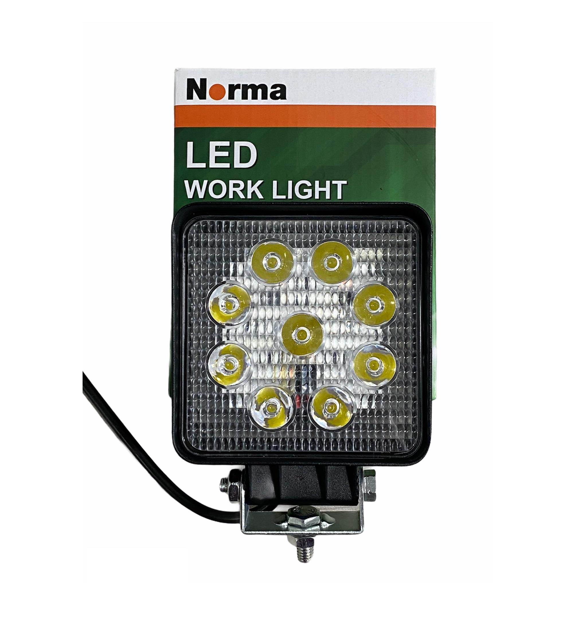 10V-110V ÇALIŞMA LAMBASI KARE (9 X 3W POWER LEDLİ) (KALIN CAM UZUN ÖMÜRLÜ) (108*108 MM) 