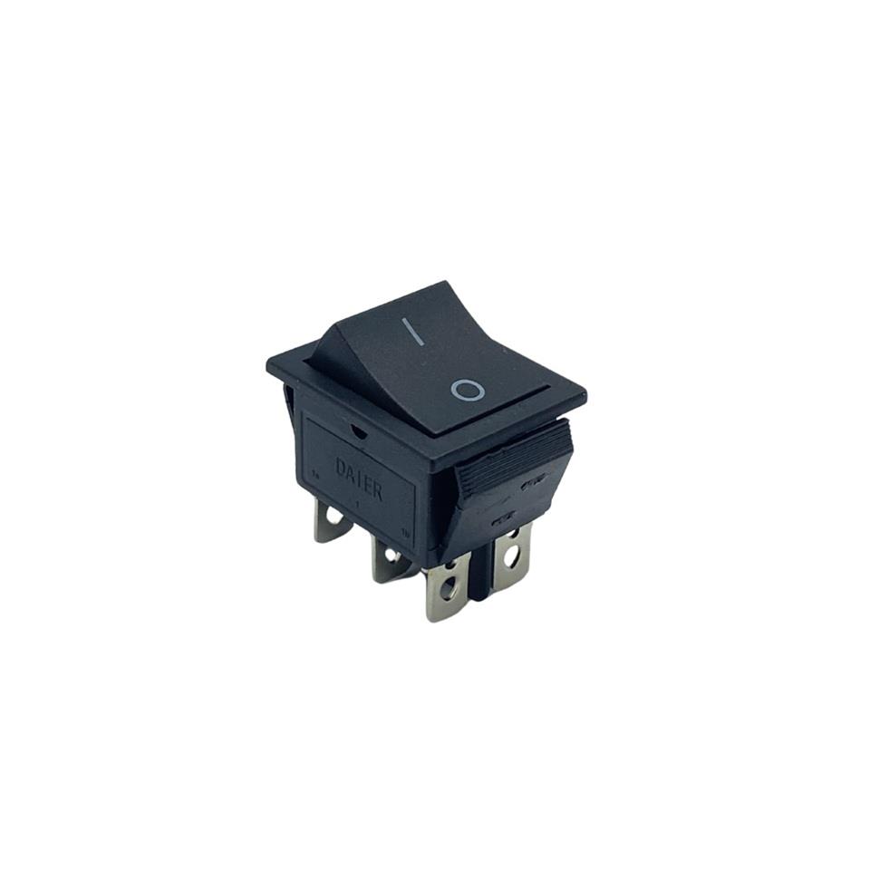 TUŞLU ANAHTAR IŞIKSIZ KARE (BÜYÜK BOY) (6 FİŞ) (16A 250V / 20A 125V AC) (ON-OFF)