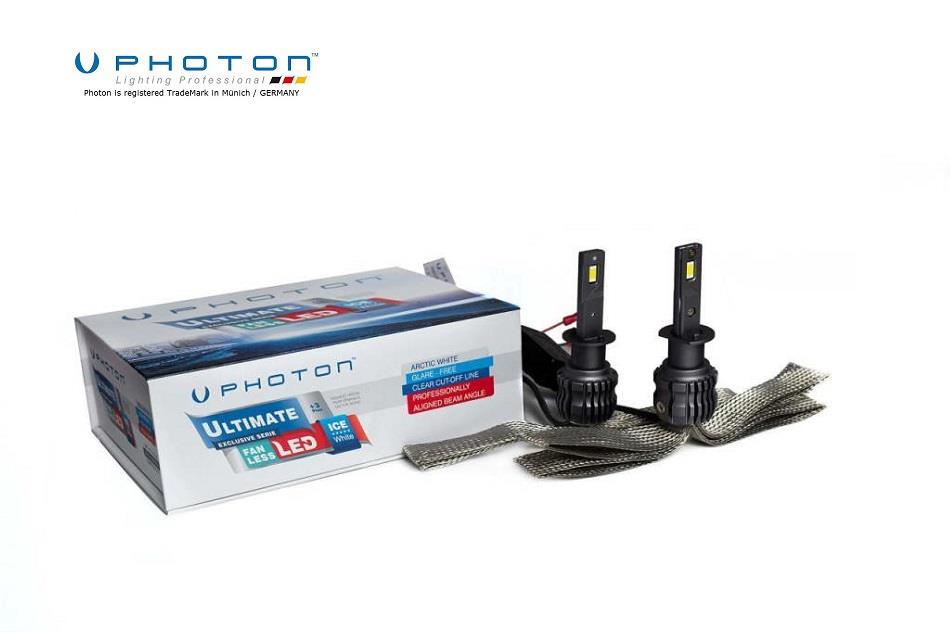 PHOTON 12V H1 CSP LED XENON FAR AMPUL SETİ 6500K 9500 LÜMEN FANSIZ CANBUS