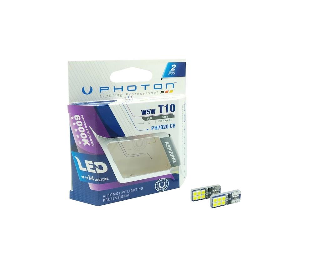 PHOTON 12V DİPSİZ AMPUL T10 12 LEDLİ 6000K CANBUS (2 AD)