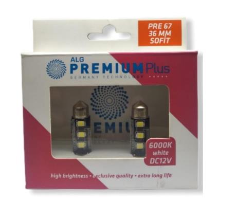 PREMIUM 12V SOFİT AMPUL LED 3'LÜ BEYAZ 6000K CB (36 MM) (2 AD)