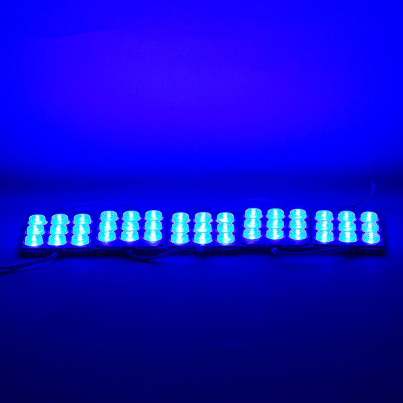 12V MODÜL LAMBA (ÇAKARLI) 9-LEDLİ (CAMLI) KABLOLU MAVİ (81*56 MM)