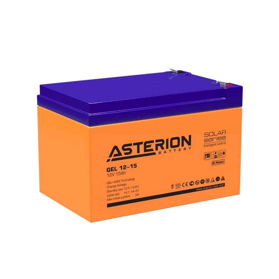 ASTERION 12V 15 AH ELEKTRİKLİ BİSİKLET AKÜSÜ JEL DEEP CYCLE (150*97*95) (4.3 KG) FİŞLİ