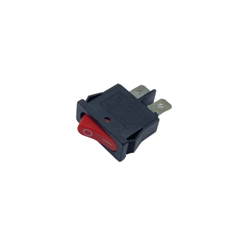 TUŞLU ANAHTAR MİNİ DAR TİP IŞIKSIZ KIRMIZI (ON-OFF) (6A 250V / 10A 125V AC)
