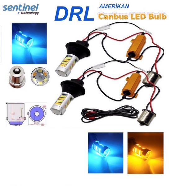 12V AMERİKAN PARK MODÜLLU 93 AMPUL 42 LEDLİ (MERCEKLİ) 30000K KOYU MAVİ (2 AD)