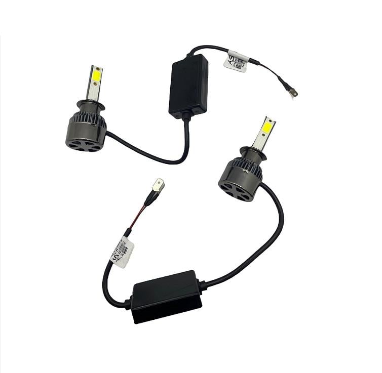12V-24V H1 COB LED XENON FAR AMPUL SETİ 6000K 8000 LÜMEN CANBUS