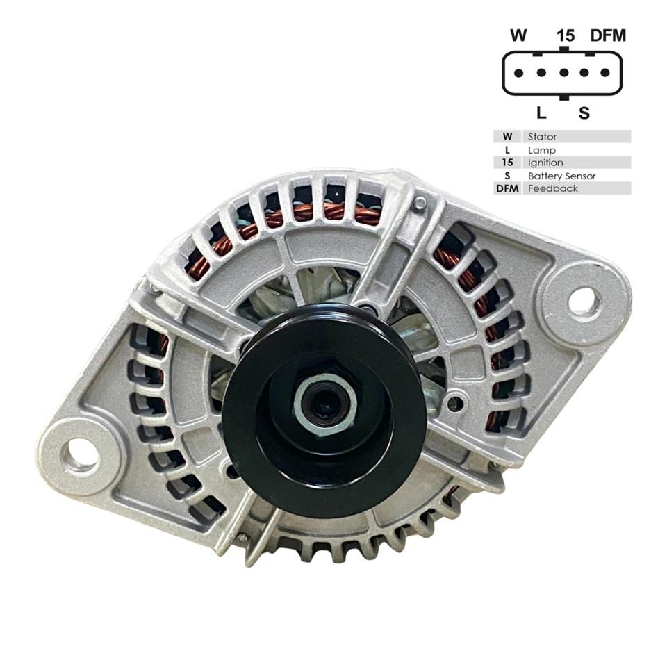 24V ALTERNATÖR DİNAMO BOSCH TİPİ 110 A (5 FİŞ SOKETLİ) (W-L-15-S-DFM) RENAULT-VOLVO