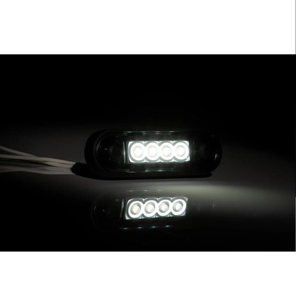 FRISTOM 12V-36V PARMAK LAMBA 4-LEDLİ KABLOLU KOYU BEYAZ (85*28 MM) E9