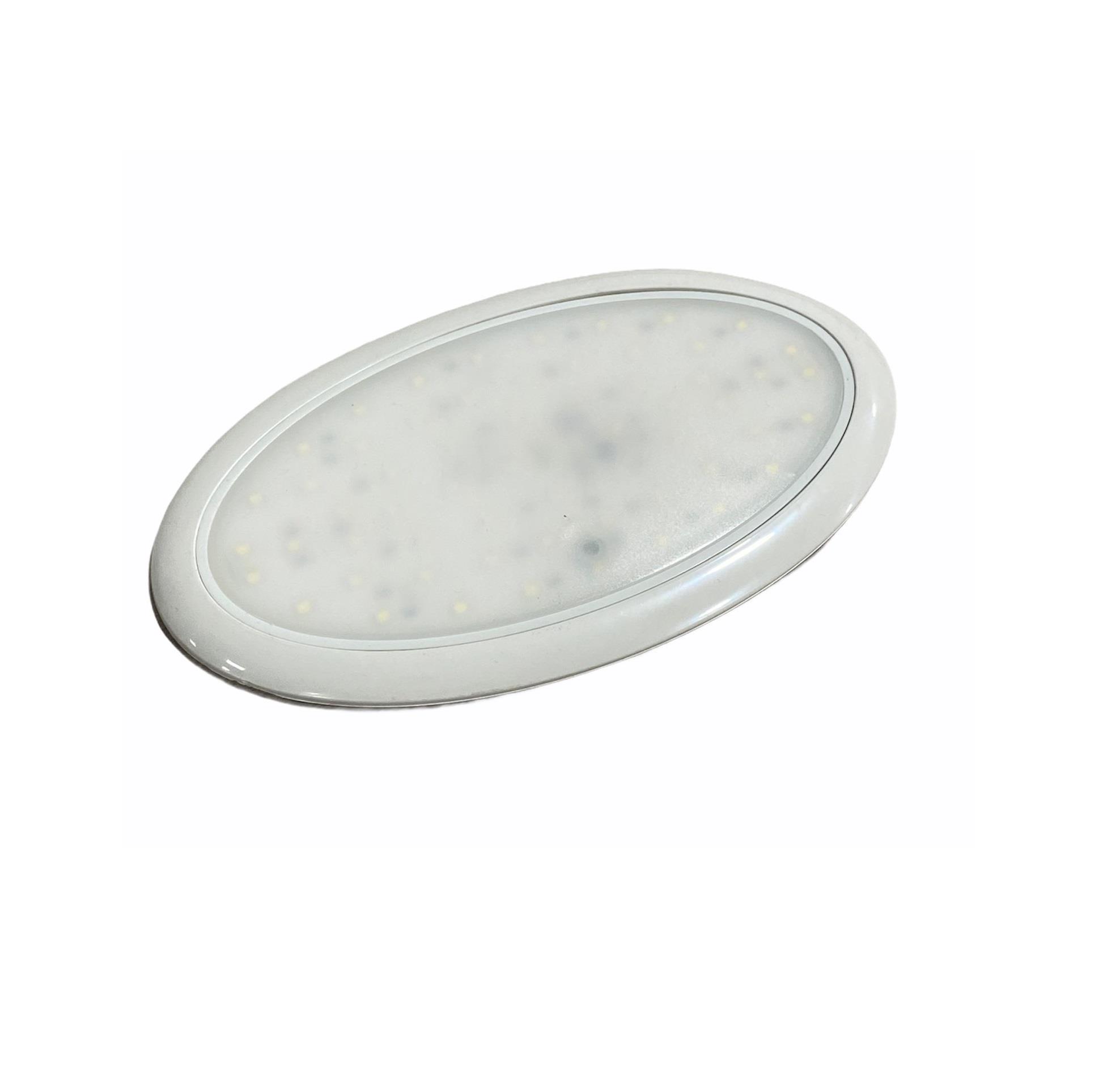 12V-24V TAVAN LAMBASI DOKUNMATIK OVAL BEYAZ (3 FONKSİYONLU) (SÜPER İNCE) (190*120*10 MM) 