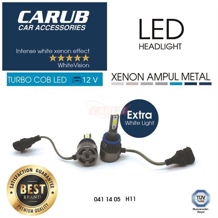 8V-48V H11 COB LED FAR AMPUL SETİ  6000K 3800 LÜMEN (EXTRA BEYAZ)