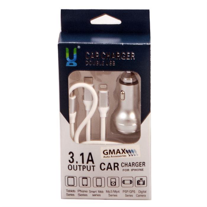TELEFON ŞARJ CİHAZI ÇOKLU UÇ (USB) (KABLOLU) GÜMÜŞ