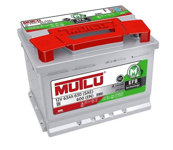 MUTLU 12V 63 AH AKÜ EFB 600 A (EN) (START-STOP) (242*175*190)