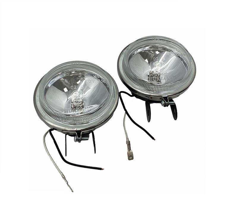 12V SİS LAMBASI YUVARLAK 9 CM (SİYAH METAL GÖVDE KROM ÇERÇEVE) BEYAZ TAKIM