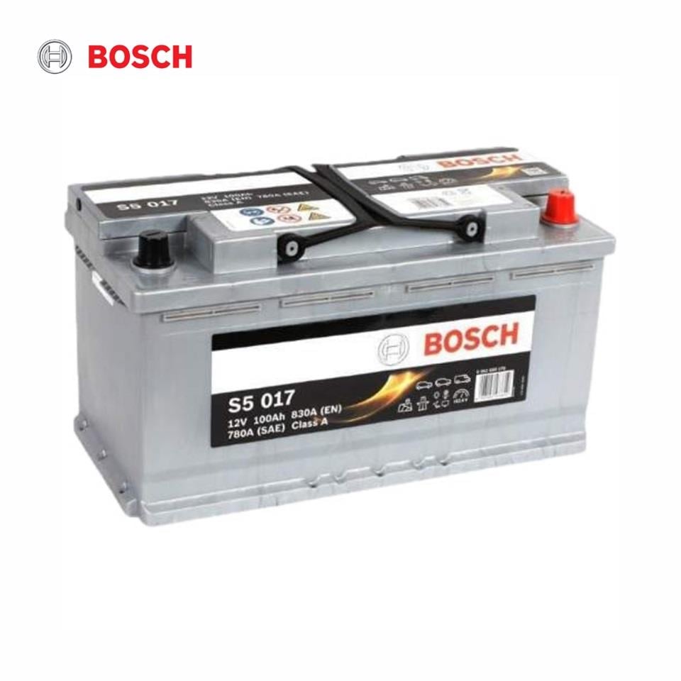 BOSCH 12V 100 AH AKÜ SILVER 830 A (EN) (S5 017) (353*175*190) 