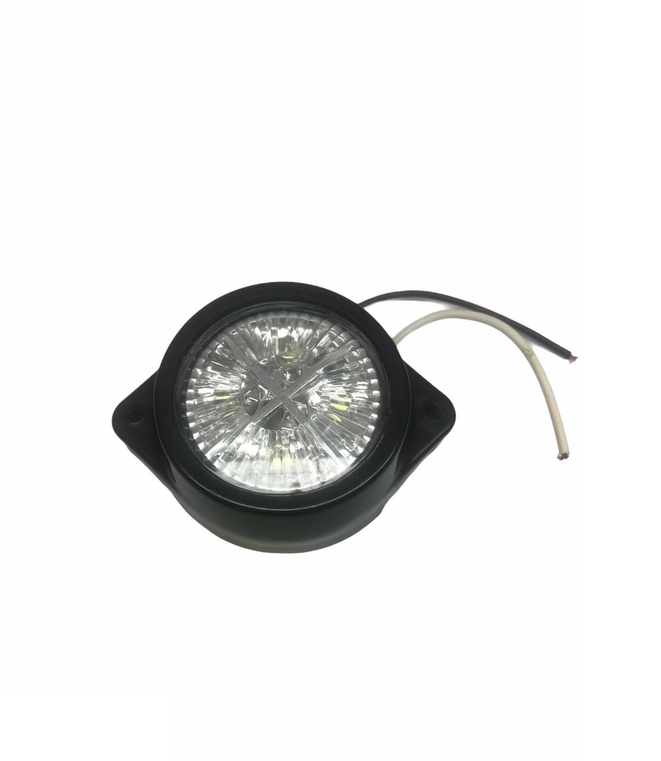 24V UNIVERSAL LAMBA YUVARLAK 4 LEDLİ SİDE MARKER BEYAZ