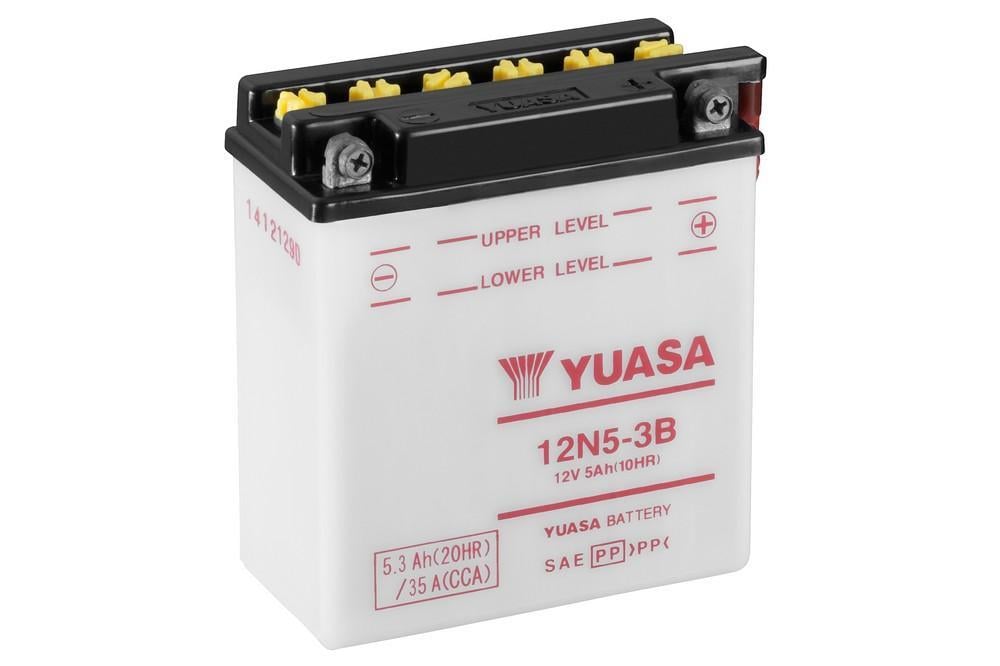 YUASA 12V 5 AH MOTOSİKLET AKÜSÜ 39 A (EN) (121*61*131) (12N5-3B/YB5L-B)