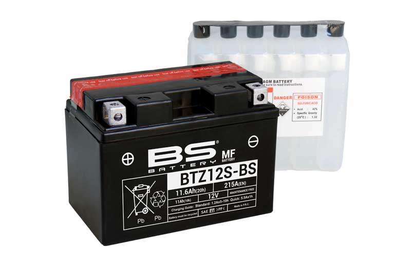 BS BATTERY 12V 11.6 AH MOTOSİKLET AKÜSÜ 215 A (EN) (150*87*110) (BTZ12S) (YTZ12S)