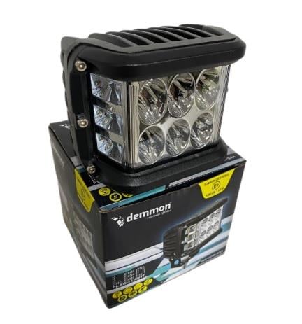 DEMMON 9-35V ÇALIŞMA LAMBASI SARI ÇAKARLI FONKSİYONLU 6X3W POWER LEDLİ (99*76*76)