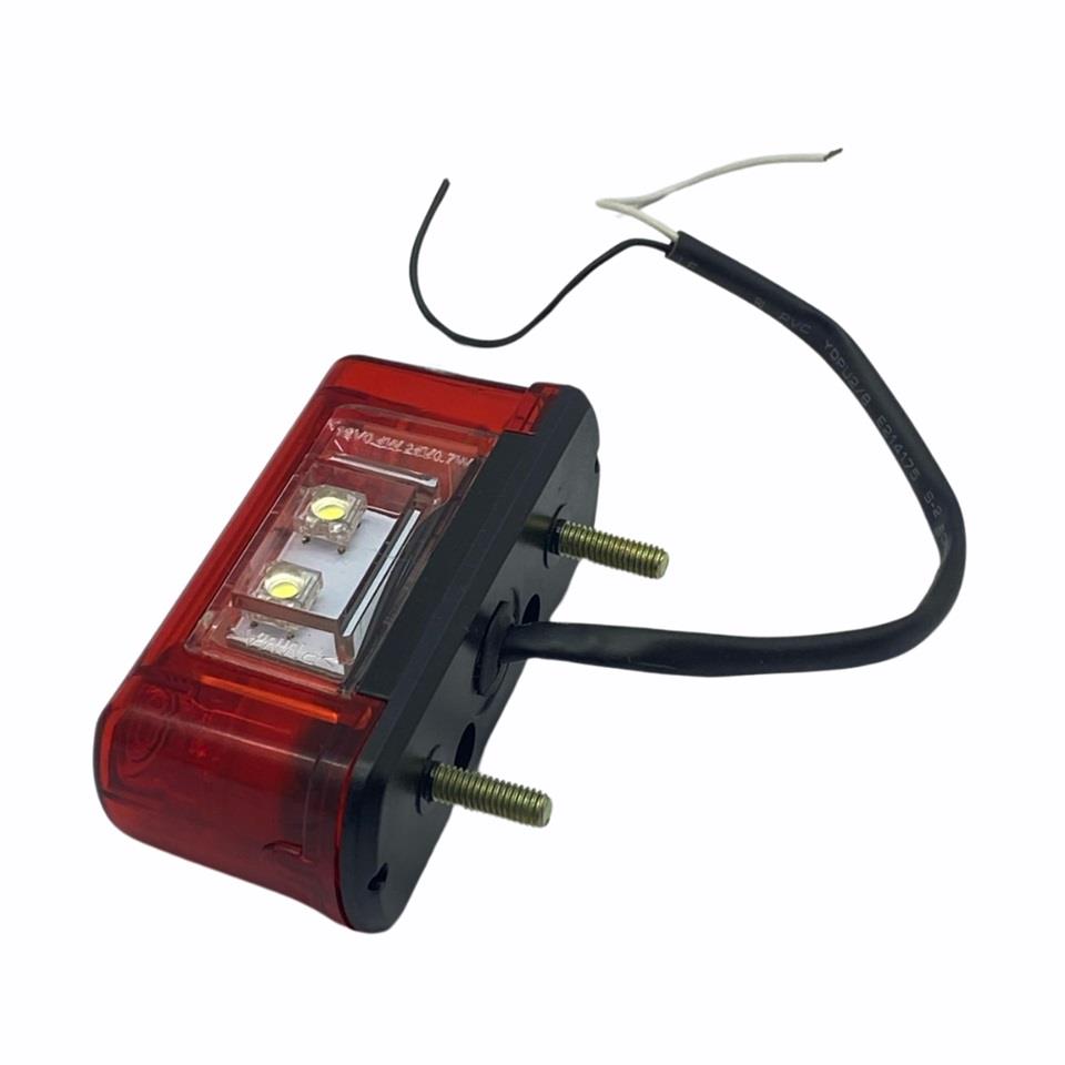ÇERKEZ 12V-24V PLAKA-POZİSYON LAMBASI 2+2 LEDLİ (KIRMIZI) (90*37 MM)