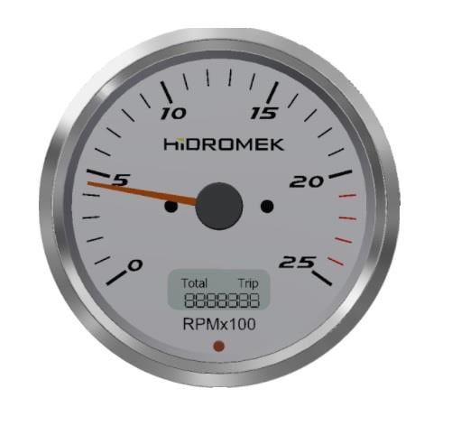 ÖLÇÜSAN 12V DEVİR SAATİ 110 MM 25000 DEVİR HİDROMEK