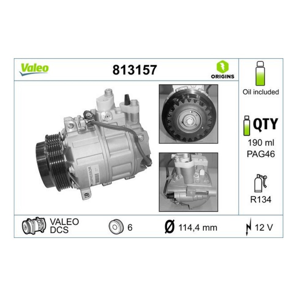 VALEO KLİMA KOMPRESÖRÜ MERCEDES C/CLK/CLS/E/S SERİSİ/SPRINTER