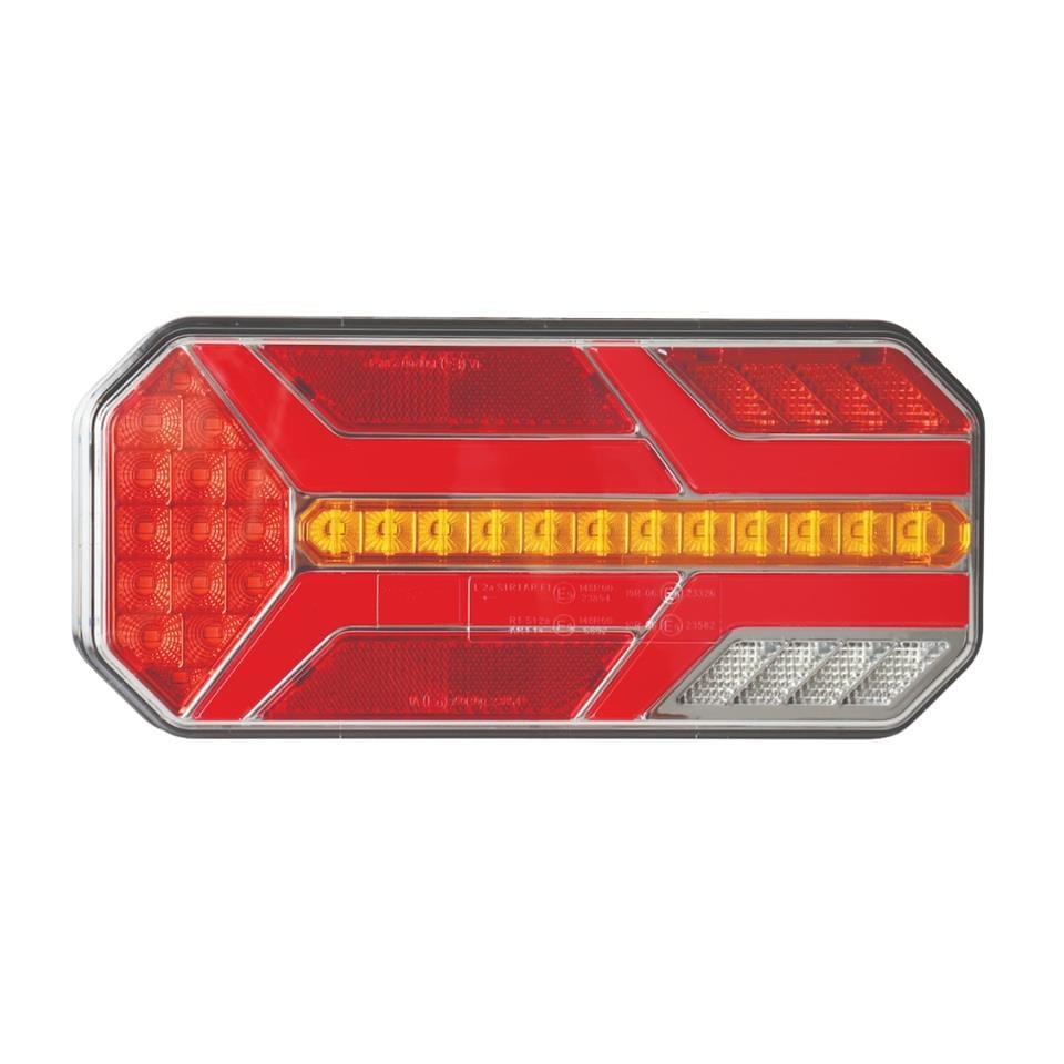 WOLFRAM 10V-30V STOP LAMBASI (NEON LEDLİ-KAYAR SİNYALLİ) (7 FONKSİYONLU) (235*110*47 MM) E9 SOL