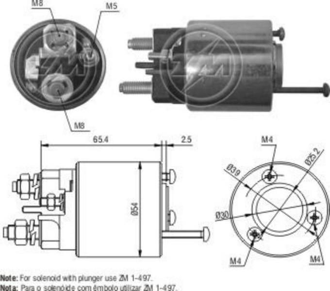 ZM 12V MARŞ OTOMATİĞİ VALEO TİPİ (3 DELİK) M5 SOL 