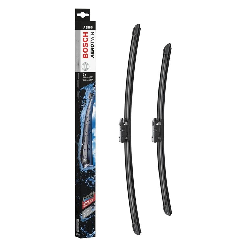 BOSCH SİLECEK SÜPÜRGESİ 550/450 MM AEROTWIN (A696S) BMW 1 SERİSİ F20/F21 2010 > MERCEDES GLK 2008 >