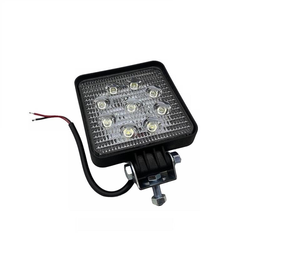 12V-48V ÇALIŞMA LAMBASI (9 X 3W POWER LEDLİ) KARE (107*40*107 MM)
