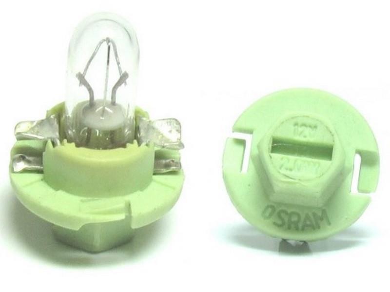 OSRAM 12V DUYLU GÖSTERGE AMPULÜ DİPSİZ 2W (KÜÇÜK YEŞİL) (8 MM)