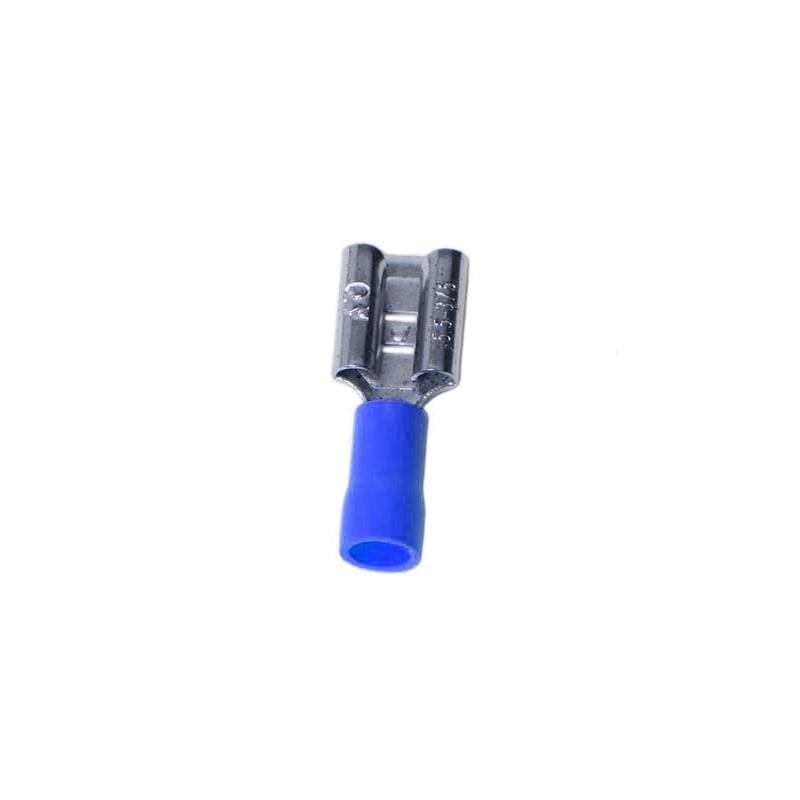 DİŞİ FİŞ STANDART (İZOLELİ) (6.3 MM) MAVİ