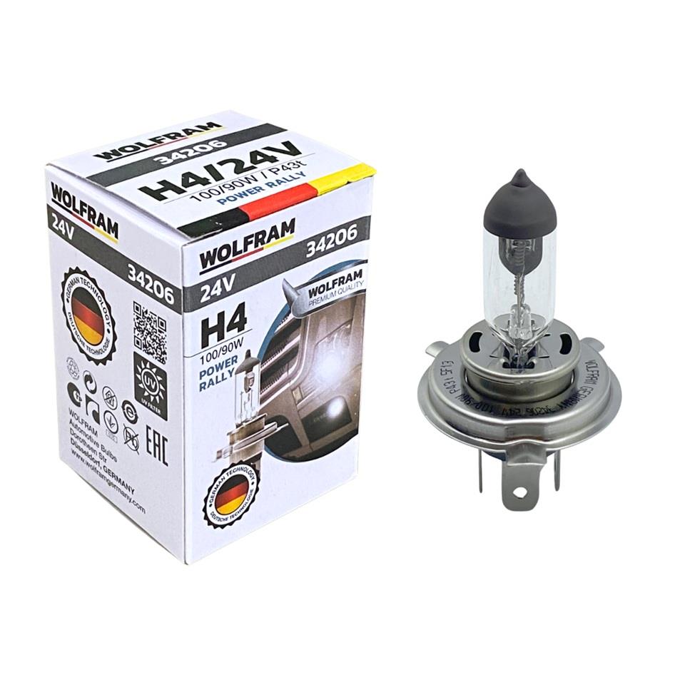 WOLFRAM 24V H4 AMPUL 100/90W P43T