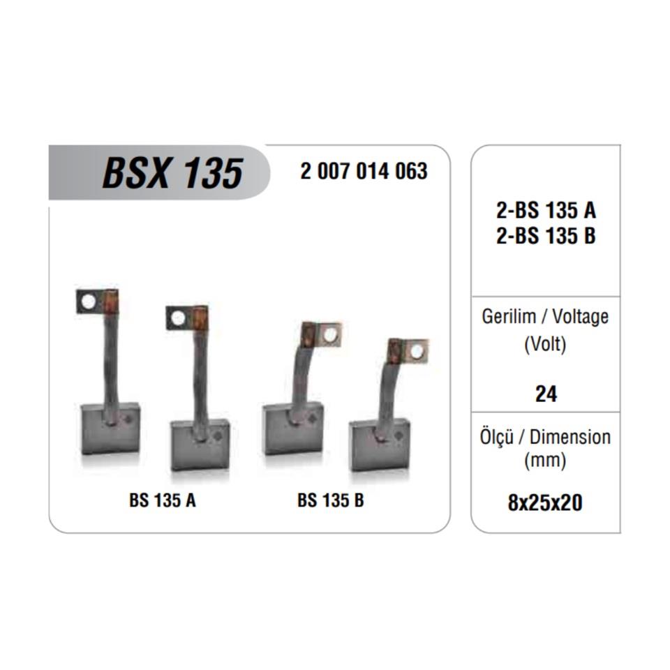 MEGA 24V MARŞ KÖMÜRÜ BOSCH TİPİ BSX-135 (KABLO KALINLIĞI 4 MM) (4 AD) EM MERCEDES 302 OTOBÜS